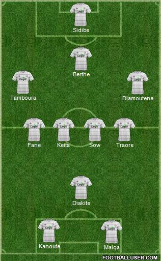 Hereford United 3-5-2 football formation