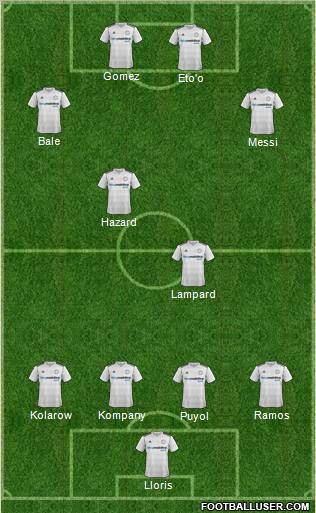 Derby County 4-2-4 football formation