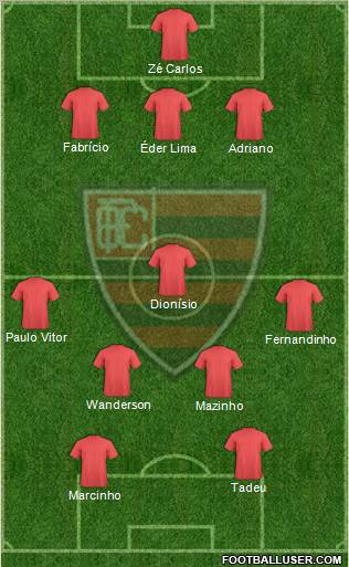 Oeste FC 3-5-2 football formation