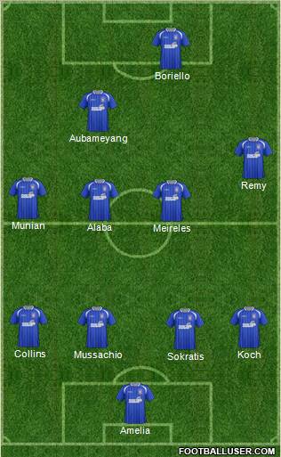 Ipswich Town 4-4-1-1 football formation