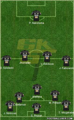 Gornik Leczna 5-4-1 football formation
