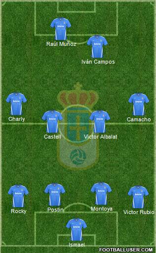 Real Oviedo S.A.D. 4-4-1-1 football formation