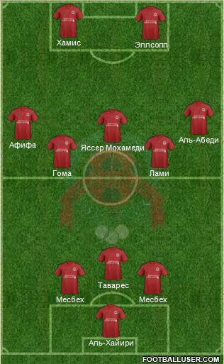 Al-Rayyan Sports Club 3-5-2 football formation
