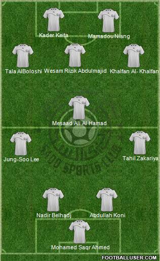 Al-Sadd Sports Club 4-1-3-2 football formation
