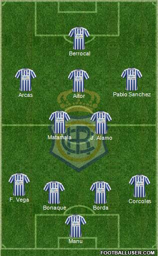 R.C. Recreativo de Huelva S.A.D. 4-2-3-1 football formation