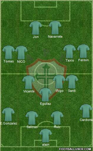 A Portuguesa Londrinense 4-3-3 football formation