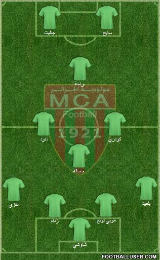 Mouloudia Club d'Alger 4-4-1-1 football formation