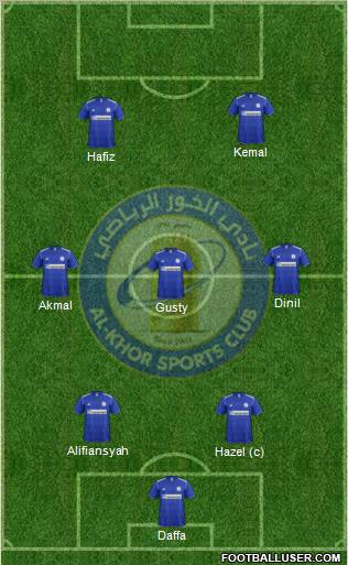 Al-Khor Sports Club 4-4-2 football formation