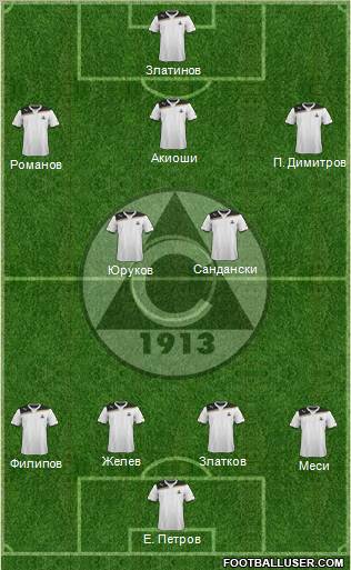 Slavia (Sofia) 4-2-3-1 football formation