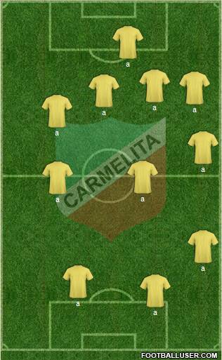 AD Carmelita 4-4-1-1 football formation