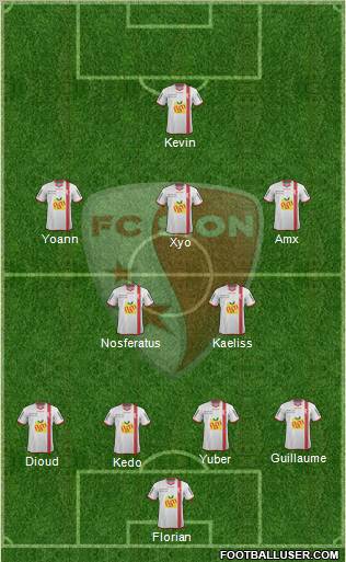 FC Sion 4-2-3-1 football formation