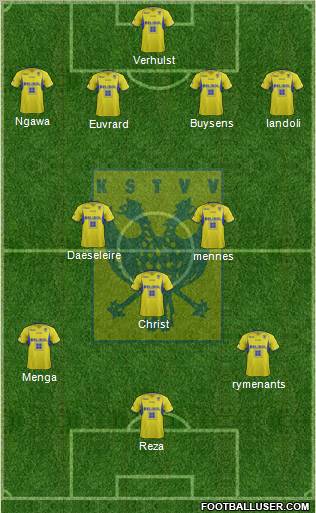 K Sint-Truidense VV 4-2-3-1 football formation