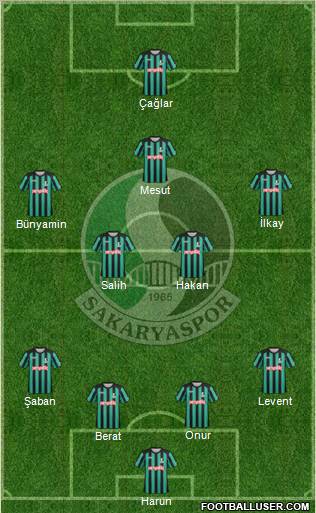 Sakaryaspor A.S. 4-5-1 football formation