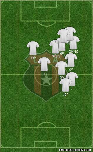 Liga Deportiva Alajuelense 3-4-3 football formation