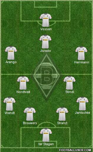 Borussia Mönchengladbach 3-5-1-1 football formation