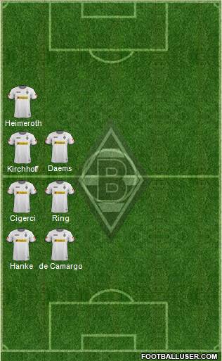 Borussia Mönchengladbach 4-1-4-1 football formation