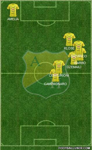 CD Atlético Huila 3-5-1-1 football formation