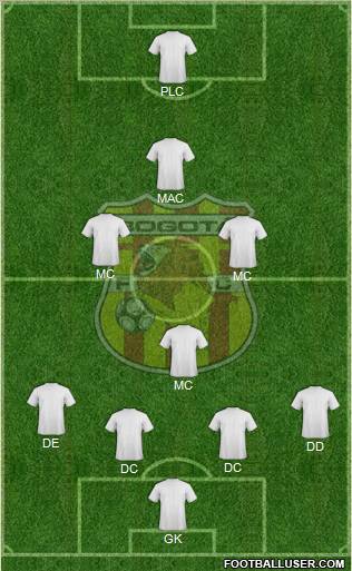 CD Bogotá FC 4-3-3 football formation