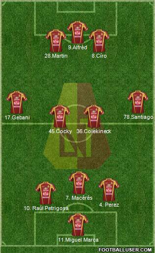 CC Deportes Tolima football formation