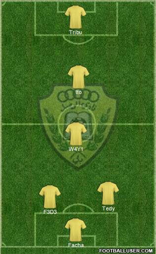 Al-Wasl 3-5-2 football formation