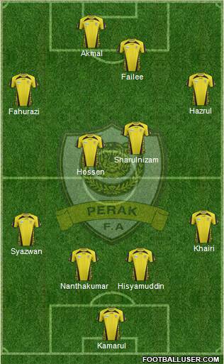 Perak 4-4-1-1 football formation