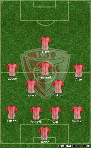 Diósgyõri VTK 4-2-3-1 football formation