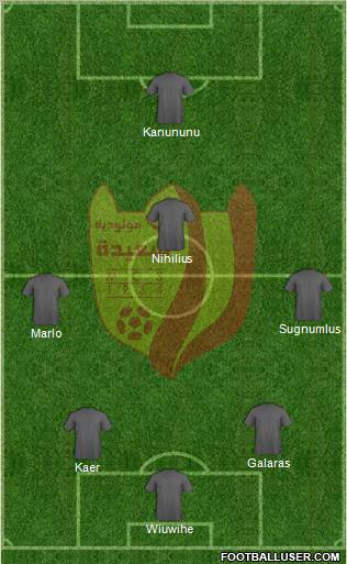 Mouloudia Club de Saïda 4-2-1-3 football formation