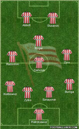 Cracovia Krakow football formation