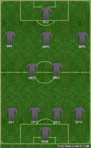 Football Manager Team 4-2-3-1 football formation