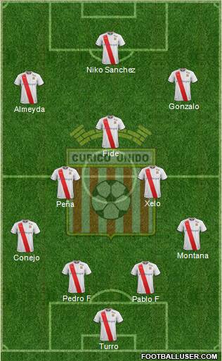 CD Provincial Curicó Unido 4-2-1-3 football formation