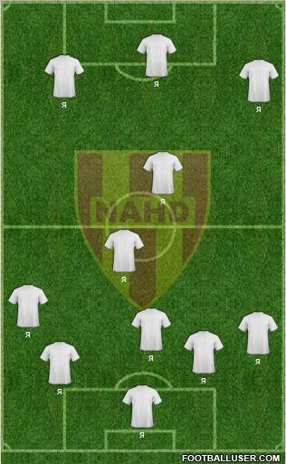 Nasr Athletic Hussein-Dey 5-3-2 football formation