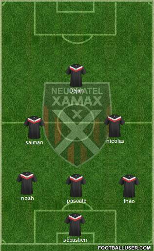 Neuchâtel Xamax FC 3-4-1-2 football formation