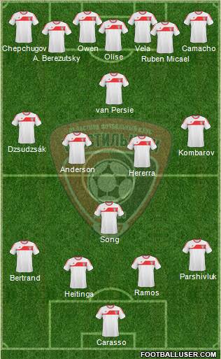Textilschik Ivanovo 4-1-4-1 football formation