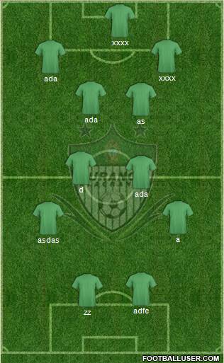 Club Alacranes de Durango 4-2-2-2 football formation