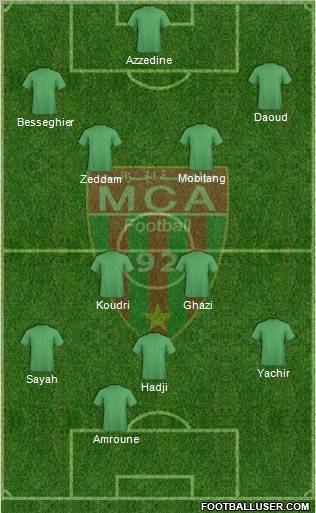 Mouloudia Club d'Alger 4-4-2 football formation