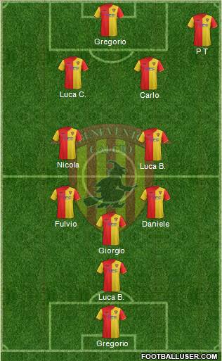 Benevento 4-5-1 football formation