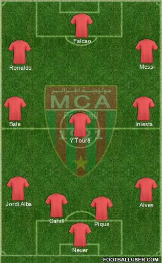 Mouloudia Club d'Alger 4-1-2-3 football formation