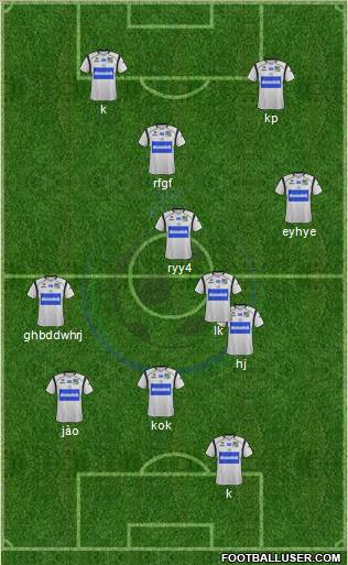 KSV Roeselare 5-4-1 football formation