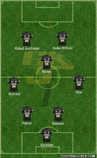 Gornik Leczna 4-4-1-1 football formation