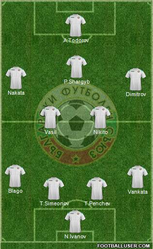 Bulgaria 4-2-3-1 football formation