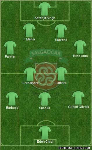 Salgaocar Sports Club 4-2-3-1 football formation