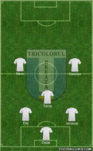 Tricolorul Breaza 4-5-1 football formation
