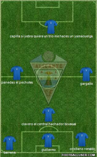 Alicante C.F. football formation