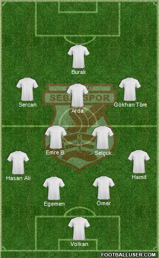 Akçaabat Sebatspor 4-2-3-1 football formation