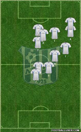 FK Leotar Trebinje 4-5-1 football formation