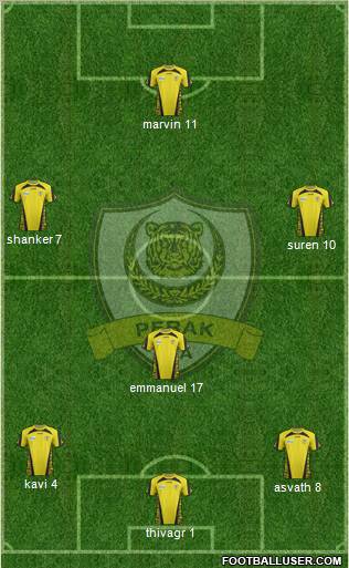 Perak 4-1-4-1 football formation