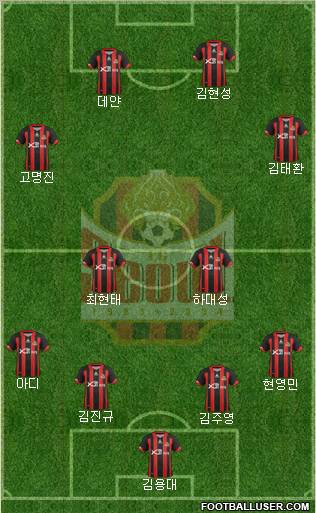 FC Seoul 4-2-2-2 football formation