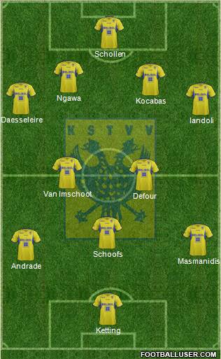 K Sint-Truidense VV 4-5-1 football formation