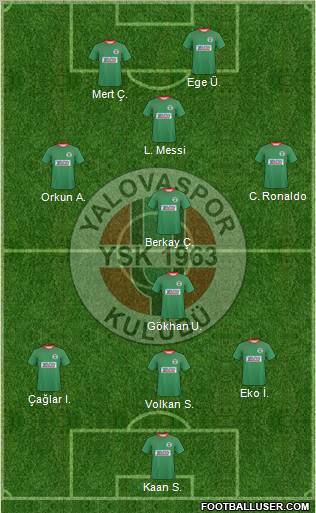 Yalovaspor 3-4-2-1 football formation