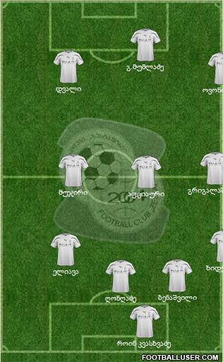 FC Zestafoni 4-3-3 football formation